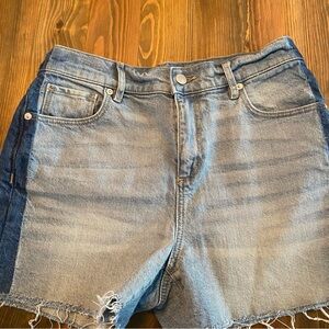 Loft Side Stripe Cut Off Jean Shorts